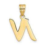 Load image into Gallery viewer, 14K Yellow Gold Polished Script Letter N Initial Pendant