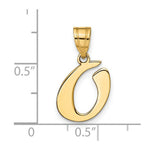 Load image into Gallery viewer, 14K Yellow Gold Polished Script Letter O Initial Pendant