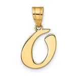Load image into Gallery viewer, 14K Yellow Gold Polished Script Letter O Initial Pendant