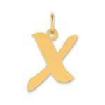 Load image into Gallery viewer, 14K Yellow Gold Polished Script Letter X Initial Pendant