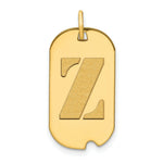 Load image into Gallery viewer, 14K Yellow Gold Polished Letter Z Initial Dog Tag Pendant