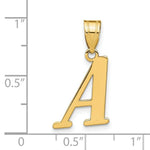 Load image into Gallery viewer, 14K Yellow Gold Polished Letter A Initial Pendant