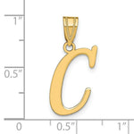 Load image into Gallery viewer, 14K Yellow Gold Polished Letter C Initial Pendant