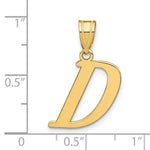 Load image into Gallery viewer, 14K Yellow Gold Polished Letter D Initial Pendant