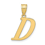 Load image into Gallery viewer, 14K Yellow Gold Polished Letter D Initial Pendant
