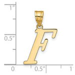 Load image into Gallery viewer, 14K Yellow Gold Polished Letter F Initial Pendant