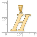 Load image into Gallery viewer, 14K Yellow Gold Polished Letter H Initial Pendant