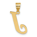Load image into Gallery viewer, 14K Yellow Gold Polished Letter J Initial Pendant