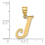 Load image into Gallery viewer, 14K Yellow Gold Polished Letter J Initial Pendant