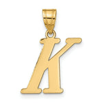 Load image into Gallery viewer, 14K Yellow Gold Polished Letter K Initial Pendant