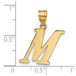 Load image into Gallery viewer, 14K Yellow Gold Polished Letter M Initial Pendant