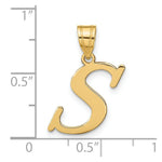 Load image into Gallery viewer, 14K Yellow Gold Polished Letter S Initial Pendant