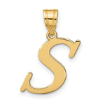 Load image into Gallery viewer, 14K Yellow Gold Polished Letter S Initial Pendant