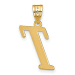 Load image into Gallery viewer, 14K Yellow Gold Polished Letter T Initial Pendant