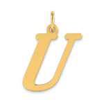 Load image into Gallery viewer, 14K Yellow Gold Polished Letter U Initial Pendant
