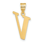 Load image into Gallery viewer, 14K Yellow Gold Polished Letter V Initial Pendant