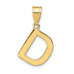 Load image into Gallery viewer, 14K Yellow Gold Polished Bubble Letter D Initial Pendant