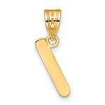 Load image into Gallery viewer, 14K Yellow Gold Polished Bubble Letter I Initial Pendant