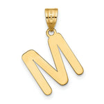 Load image into Gallery viewer, 14K Yellow Gold Polished Bubble Letter M Initial Pendant