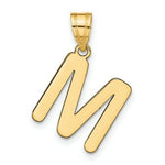 Load image into Gallery viewer, 14K Yellow Gold Polished Bubble Letter M Initial Pendant