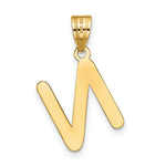Load image into Gallery viewer, 14K Yellow Gold Polished Bubble Letter N Initial Pendant