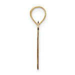 Load image into Gallery viewer, 14K Yellow Gold Polished Bubble Letter O Initial Pendant