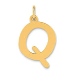 Load image into Gallery viewer, 14K Yellow Gold Polished Bubble Letter Q Initial Pendant