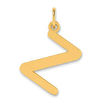 Load image into Gallery viewer, 14K Yellow Gold Polished Bubble Letter Z Initial Pendant