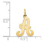 Load image into Gallery viewer, 14K Yellow Gold Initial Letter A Charm Pendant