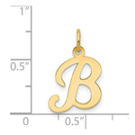 Load image into Gallery viewer, 14K Yellow Gold Initial Letter B Charm Pendant