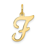 Load image into Gallery viewer, 14K Yellow Gold Initial Letter F Charm Pendant