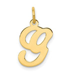 Load image into Gallery viewer, 14K Yellow Gold Initial Letter G Charm Pendant