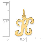 Load image into Gallery viewer, 14K Yellow Gold Initial Letter K Charm Pendant