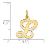 Load image into Gallery viewer, 14K Yellow Gold Initial Letter L Charm Pendant