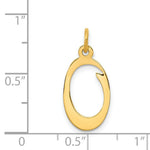 Load image into Gallery viewer, 14K Yellow Gold Initial Letter O Charm Pendant