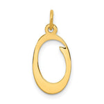 Load image into Gallery viewer, 14K Yellow Gold Initial Letter O Charm Pendant