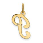 Load image into Gallery viewer, 14K Yellow Gold Initial Letter P Charm Pendant
