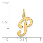 Load image into Gallery viewer, 14K Yellow Gold Initial Letter P Charm Pendant