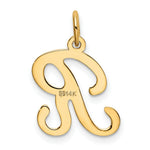 Load image into Gallery viewer, 14K Yellow Gold Initial Letter R Charm Pendant