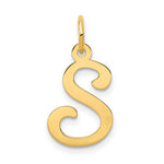 Load image into Gallery viewer, 14K Yellow Gold Initial Letter S Charm Pendant