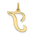 Load image into Gallery viewer, 14K Yellow Gold Initial Letter T Charm Pendant