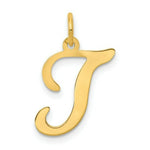 Load image into Gallery viewer, 14K Yellow Gold Initial Letter T Charm Pendant