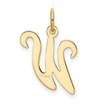 Load image into Gallery viewer, 14K Yellow Gold Initial Letter W Charm Pendant