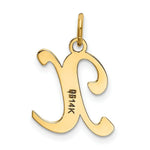 Load image into Gallery viewer, 14K Yellow Gold Initial Letter X Charm Pendant