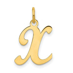 Load image into Gallery viewer, 14K Yellow Gold Initial Letter X Charm Pendant