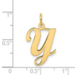 Load image into Gallery viewer, 14K Yellow Gold Initial Letter Y Charm Pendant