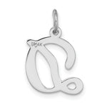 Load image into Gallery viewer, 14K White Gold Initial Letter D Charm Pendant