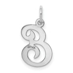 Load image into Gallery viewer, 14K White Gold Initial Letter E Charm Pendant