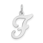 Load image into Gallery viewer, 14K White Gold Initial Letter F Charm Pendant