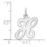 Load image into Gallery viewer, 14K White Gold Initial Letter H Charm Pendant